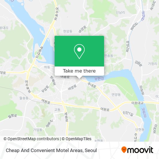 Cheap And Convenient Motel Areas map