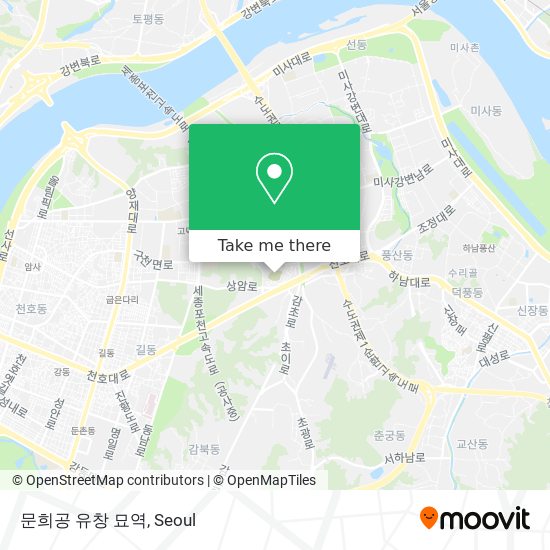 문희공 유창 묘역 map
