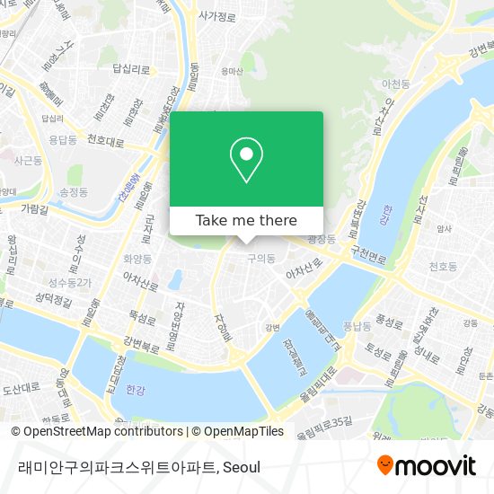 래미안구의파크스위트아파트 map