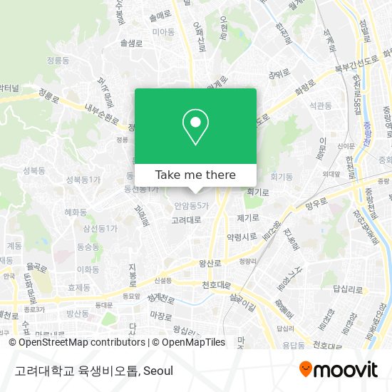 고려대학교 육생비오톱 map