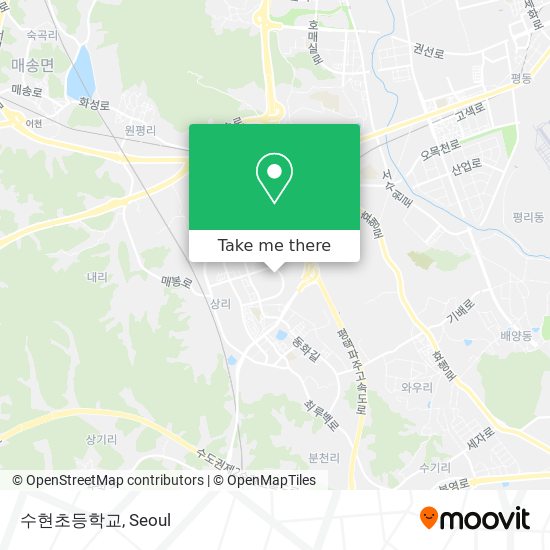 수현초등학교 map