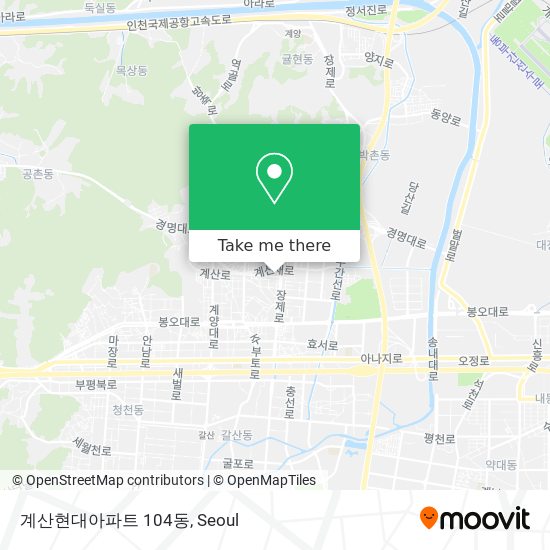 계산현대아파트 104동 map
