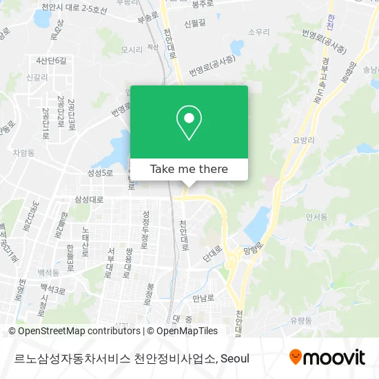 르노삼성자동차서비스 천안정비사업소 map