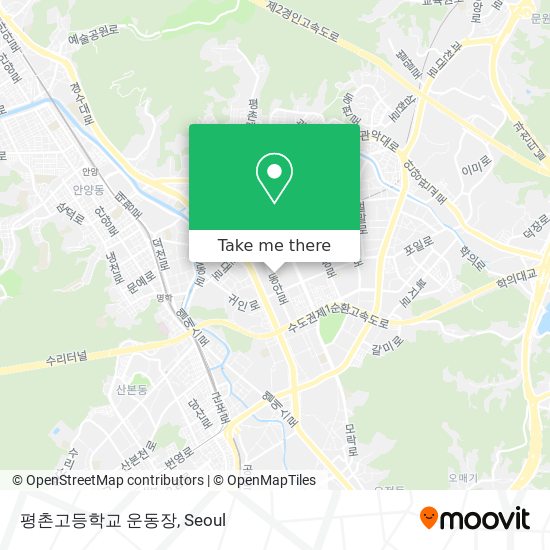 평촌고등학교 운동장 map