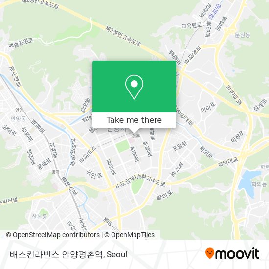 배스킨라빈스 안양평촌역 map