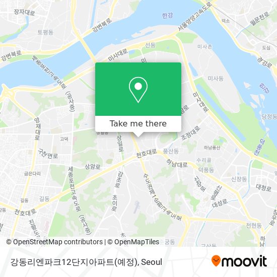 강동리엔파크12단지아파트(예정) map