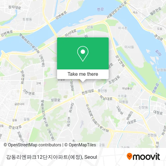 강동리엔파크12단지아파트(예정) map