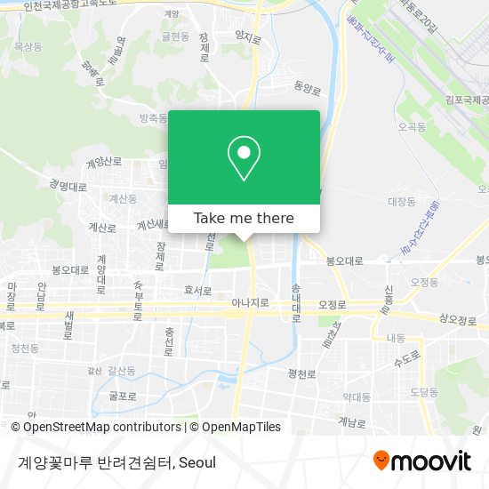 계양꽃마루 반려견쉼터 map