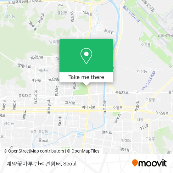 계양꽃마루 반려견쉼터 map