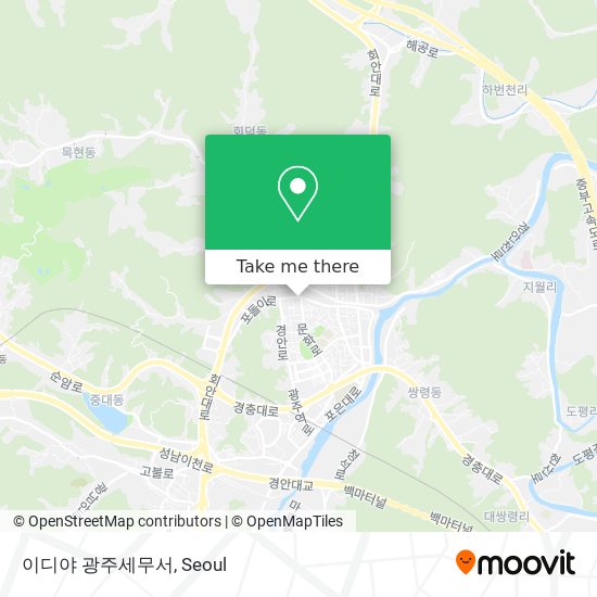 이디야 광주세무서 map