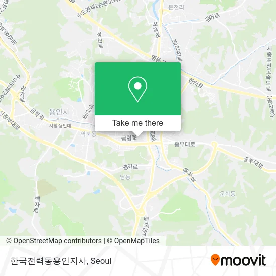 한국전력동용인지사 map