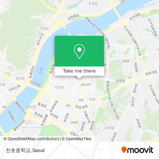 천호중학교 map