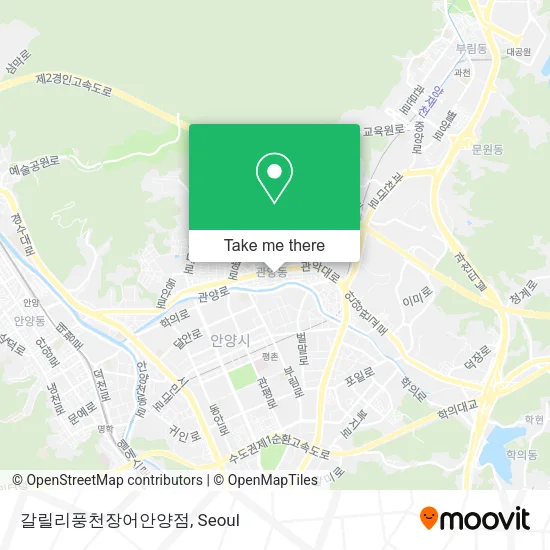 갈릴리풍천장어안양점 map