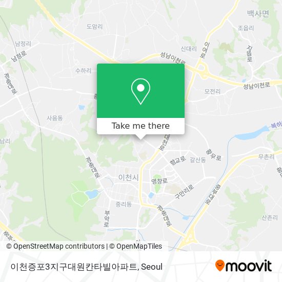 이천증포3지구대원칸타빌아파트 map