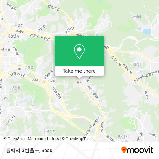 동백역 3번출구 map