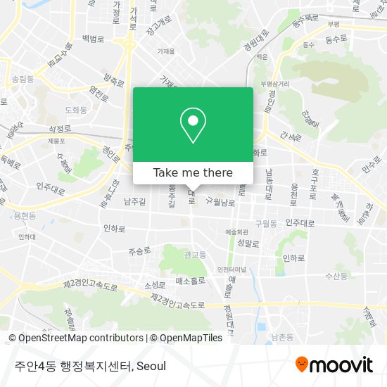 주안4동 행정복지센터 map