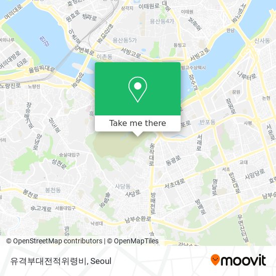 유격부대전적위령비 map