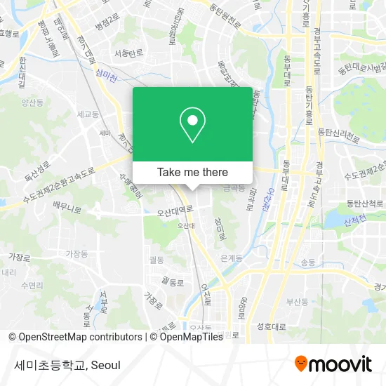 세미초등학교 map
