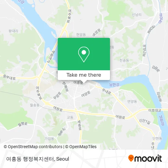 여흥동 행정복지센터 map