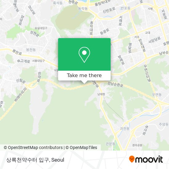 상록천약수터 입구 map