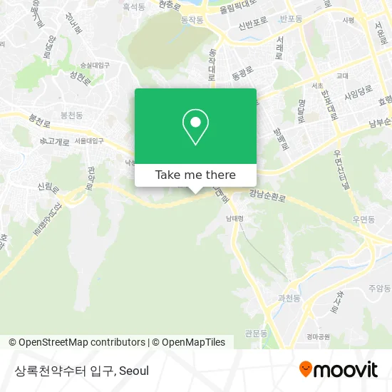 상록천약수터 입구 map