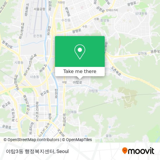 야탑3동 행정복지센터 map
