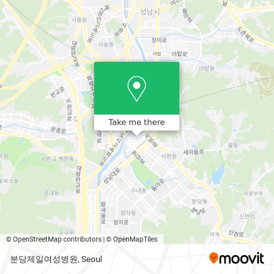분당제일여성병원 map