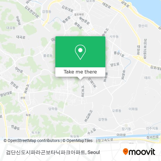 검단신도시파라곤보타닉파크아파트 map