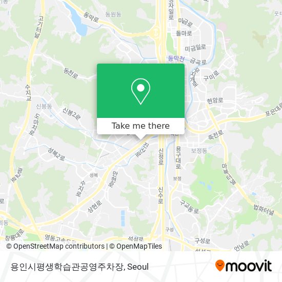 용인시평생학습관공영주차장 map