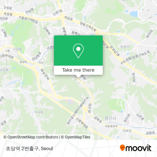 초당역 2번출구 map