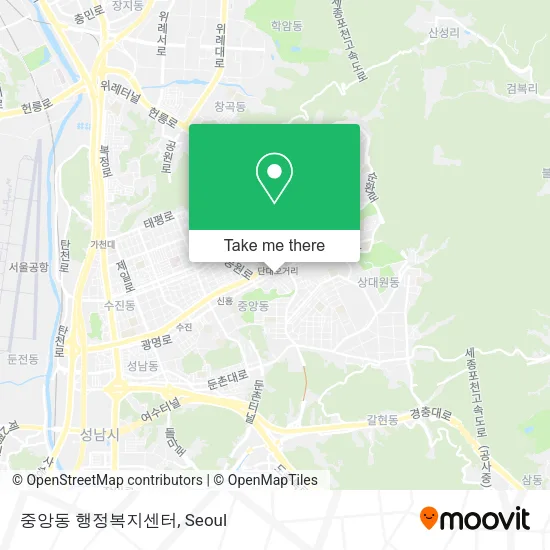 중앙동 행정복지센터 map