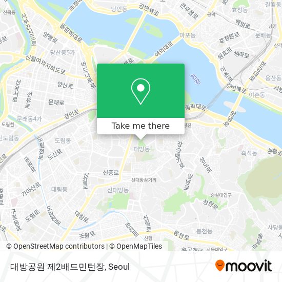 대방공원 제2배드민턴장 map