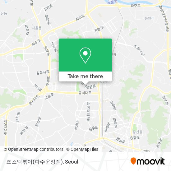 죠스떡볶이(파주운정점) map