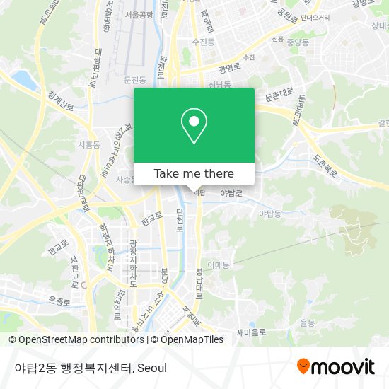 야탑2동 행정복지센터 map