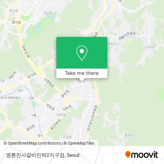 명륜진사갈비민락2지구점 map