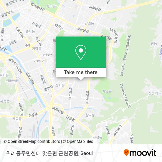 위례동주민센터 맞은편 근린공원 map