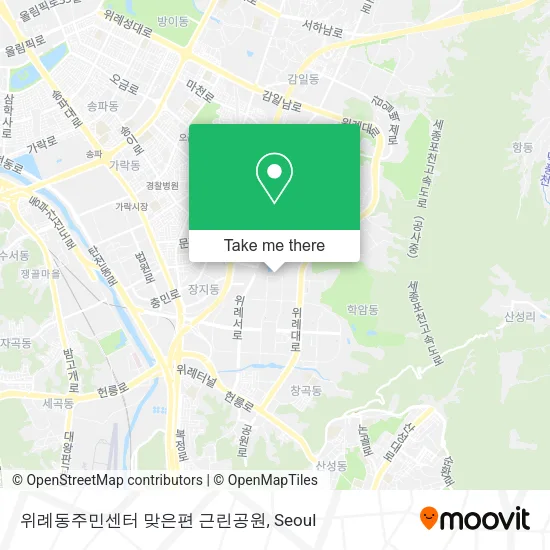 위례동주민센터 맞은편 근린공원 map