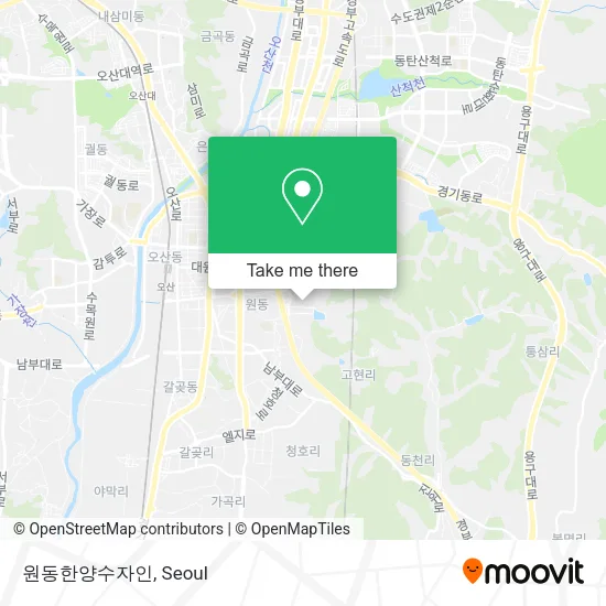 원동한양수자인 map