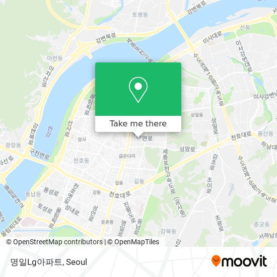 명일Lg아파트 map