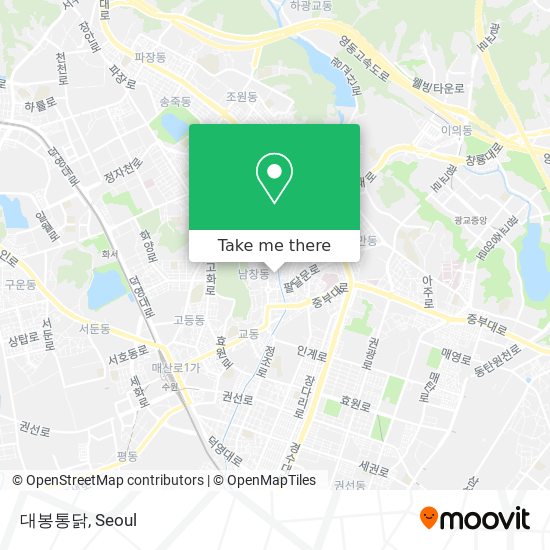 대봉통닭 map