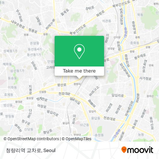 청량리역 교차로 map