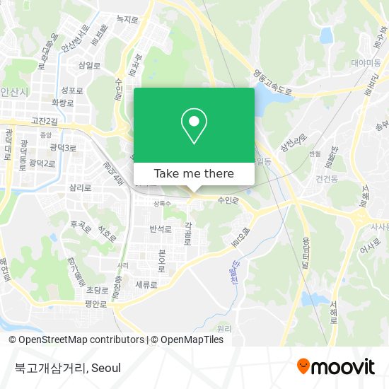 북고개삼거리 map