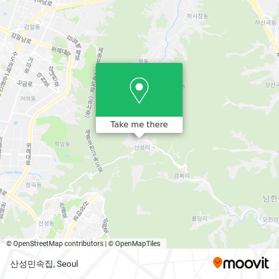 산성민속집 map