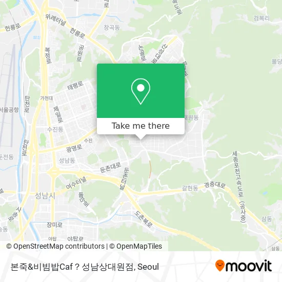 본죽&비빔밥Caf？성남상대원점 map
