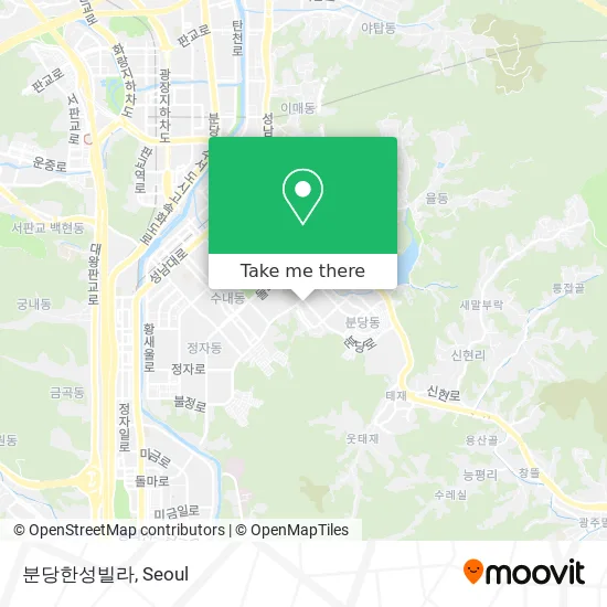 분당한성빌라 map