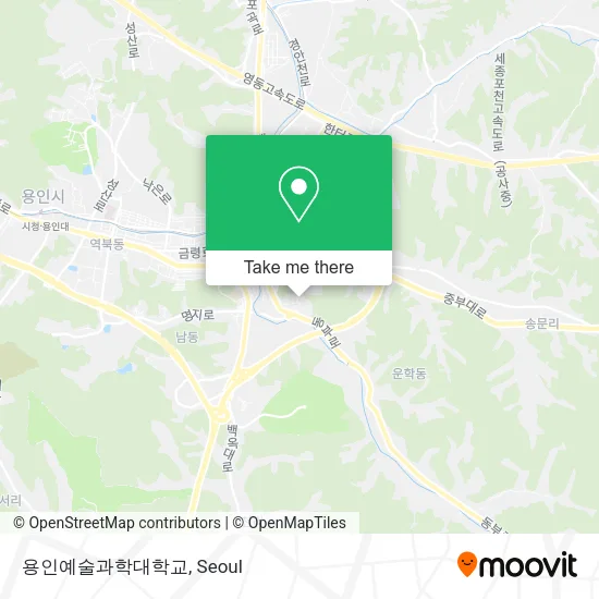 용인예술과학대학교 map