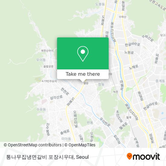 통나무집냉면갈비      포장시우대 map