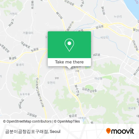 곱분이곱창김포구래점 map