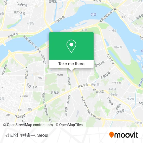 강일역 4번출구 map