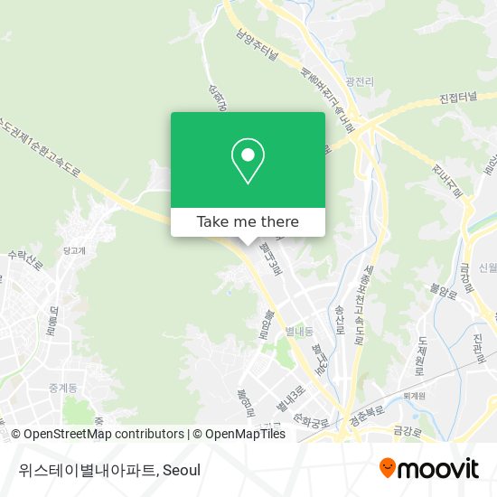 위스테이별내아파트 map